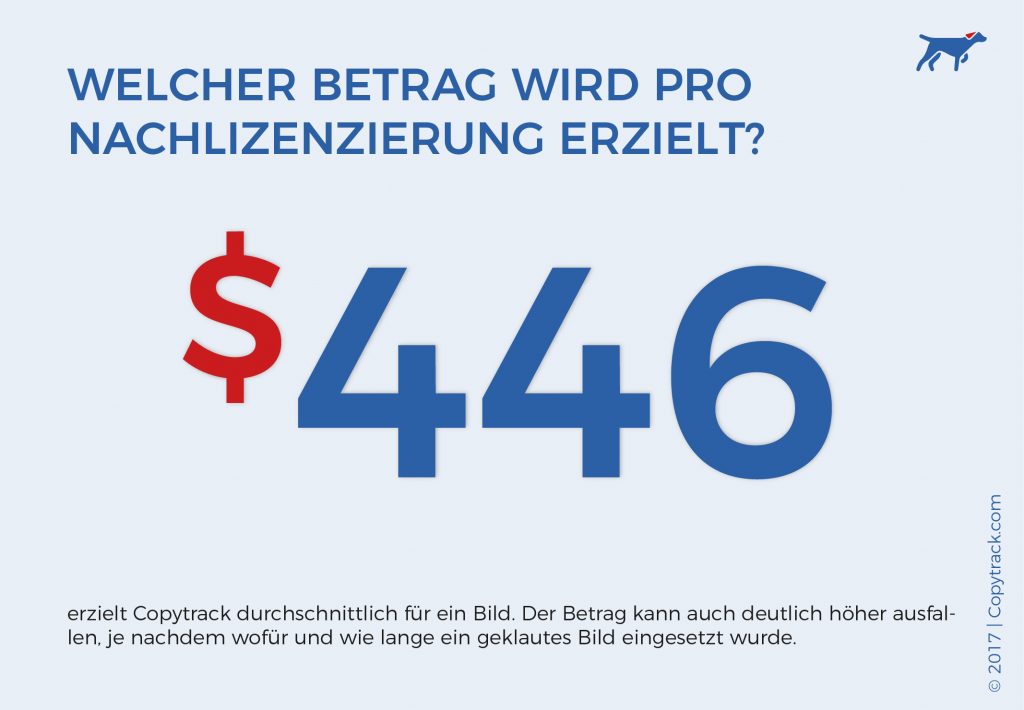 durchschnittliche Postlizenzgebühr 446 EUR