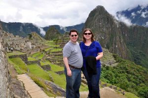 couple on top of Huayna Picchu