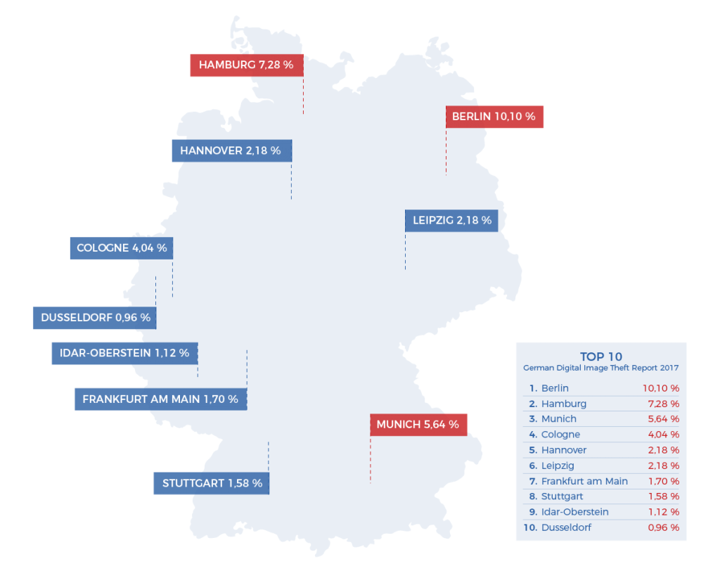 Map Image Theft Report Cities Germany